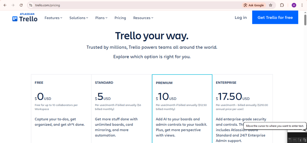 Trello Pricing Plans (2026)
