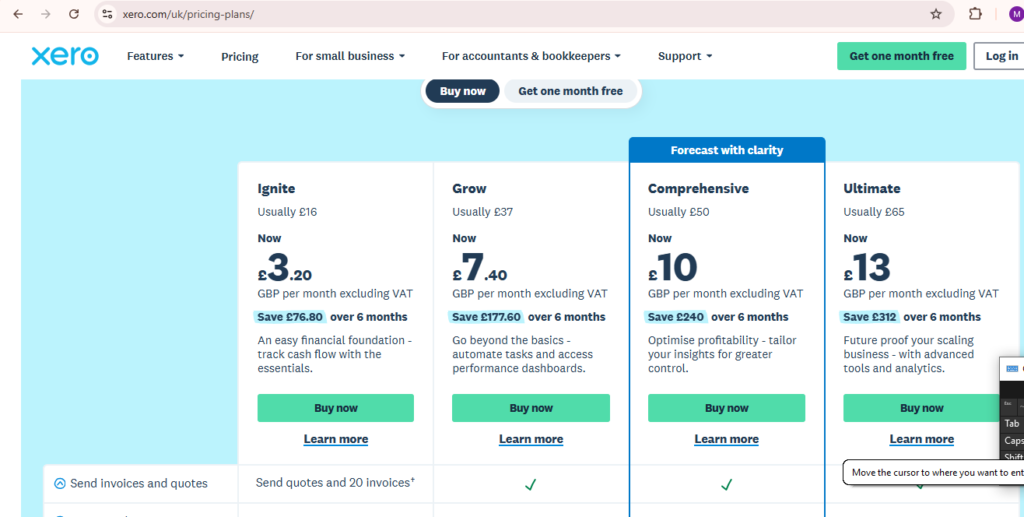 Xero Pricing and Plans