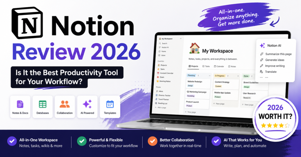 Notion Review 2026: Is It the Best Productivity Tool for Your Workflow?