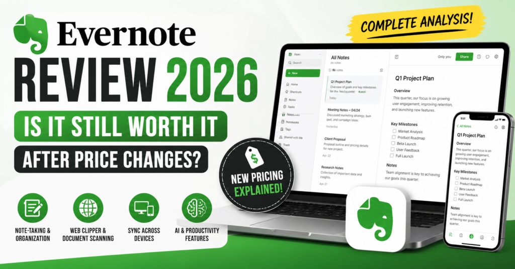 Evernote Review 2026: Is It Still Worth It After Price Changes?