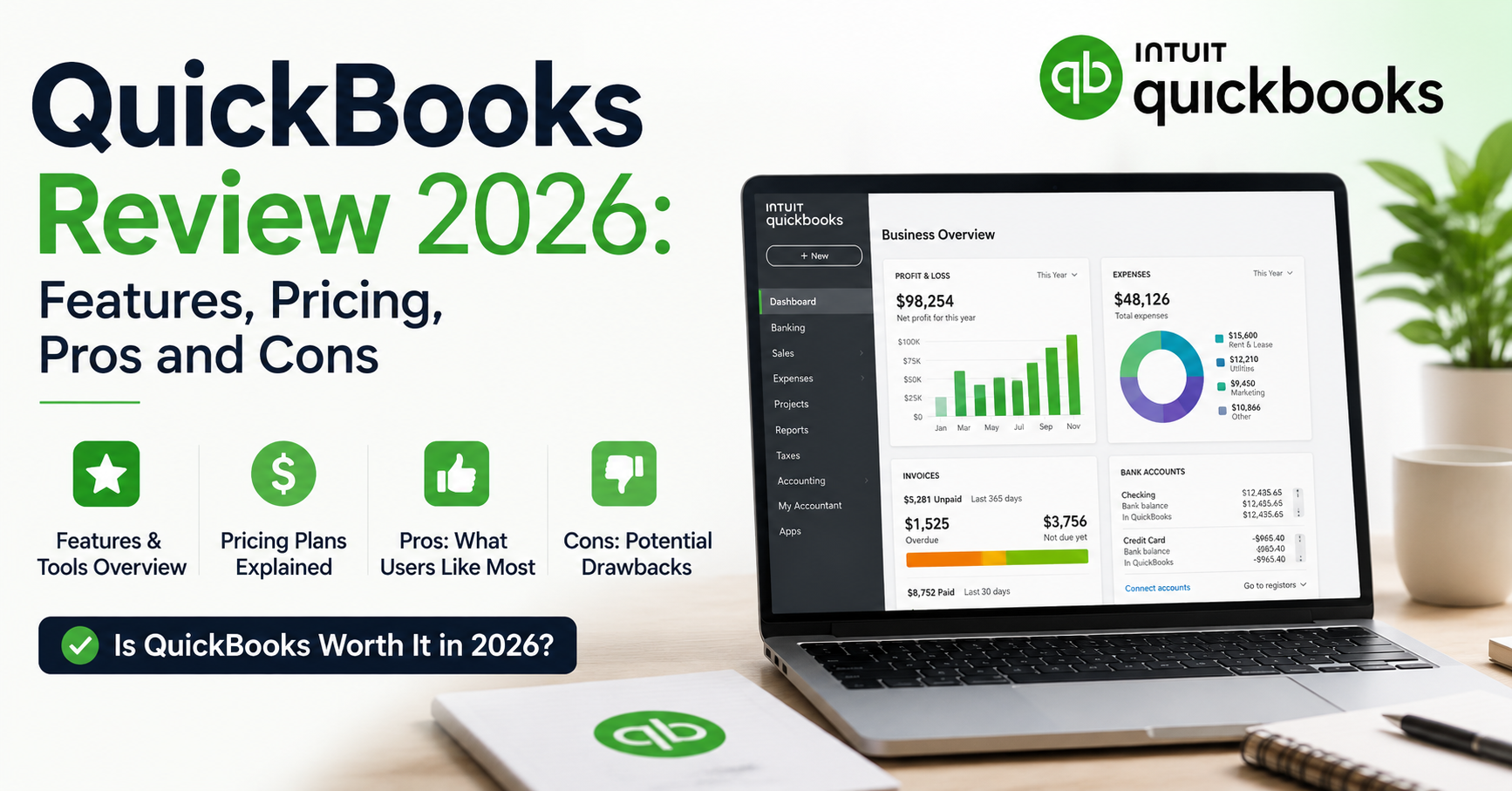 QuickBooks Review 2026: Features, Pricing, Pros and Cons